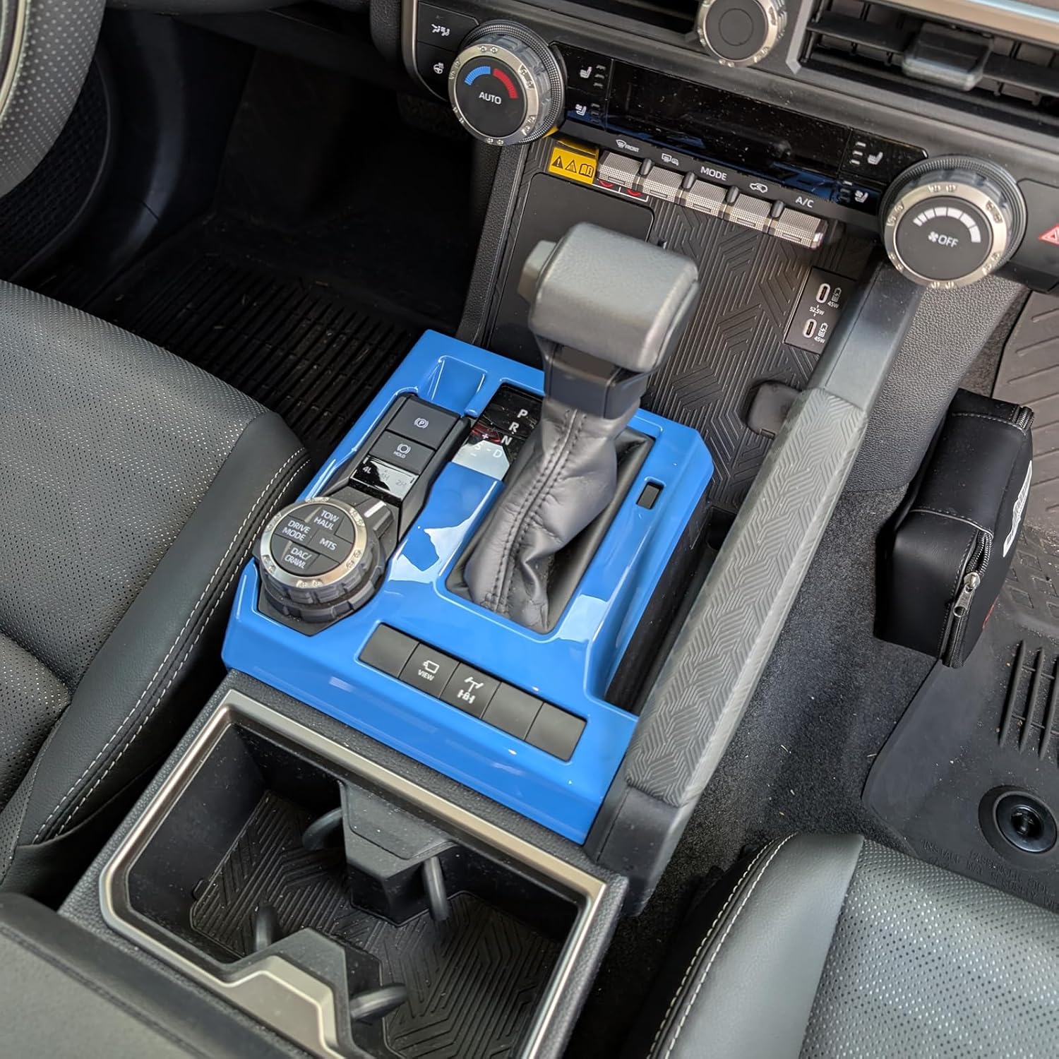 for Toyota Tacoma 2024 2025 and 4Runner 2025 Interior Accessories Center Console ABS Shift Panel Cover Decor Dashboard Trim (Blue, Shift Panel Cover)