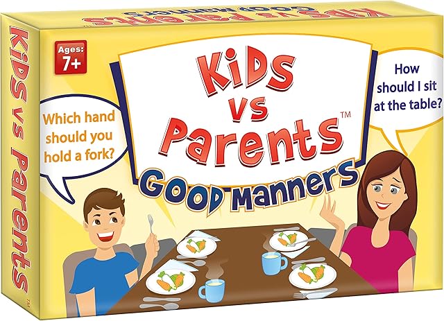 Game for Kids Trivia Game Family Games Quiz Card Game Party Games | Kids vs Parents Good Manners | Age 7+