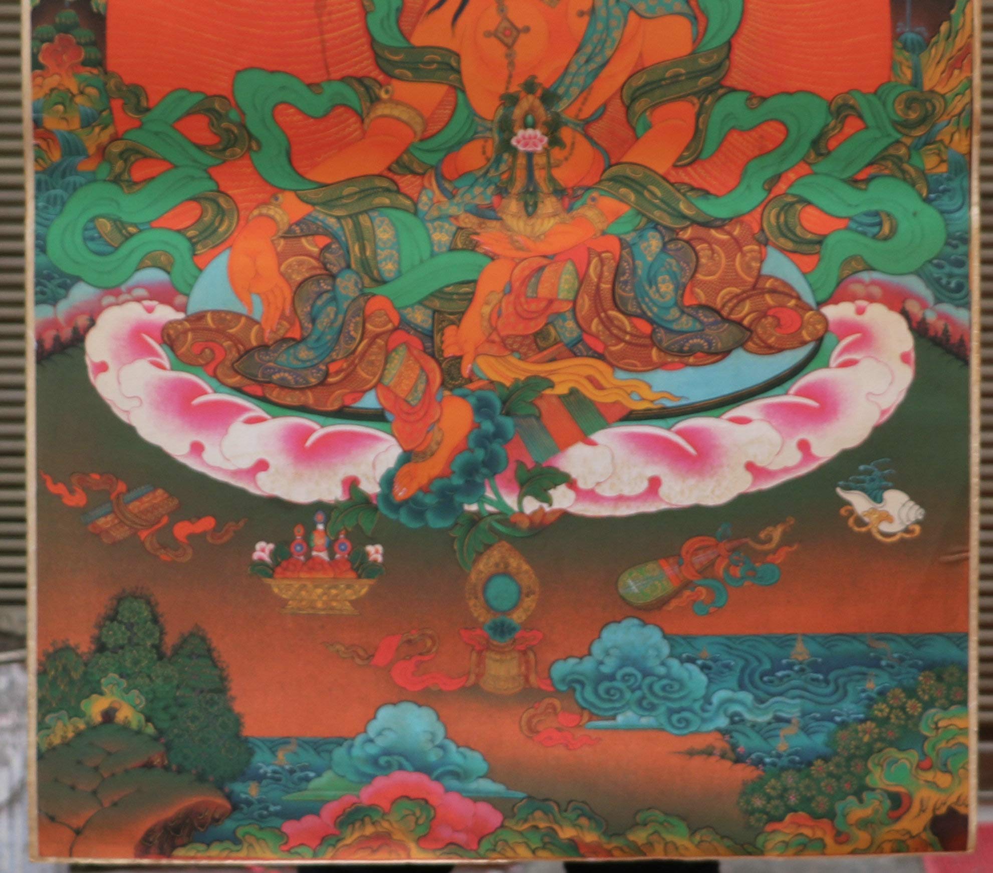 Amazon.co.jp: 36インチ チベット仏教 神 仏陀 & 女神 ペーパー タンカ