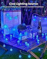 Vista 3 de Brightown Luces de Cadena Solares para Exteriores 60 LED 35.6 Pies Impermeables Luces de Patio con Energía Solar con 8 Modos de Iluminación