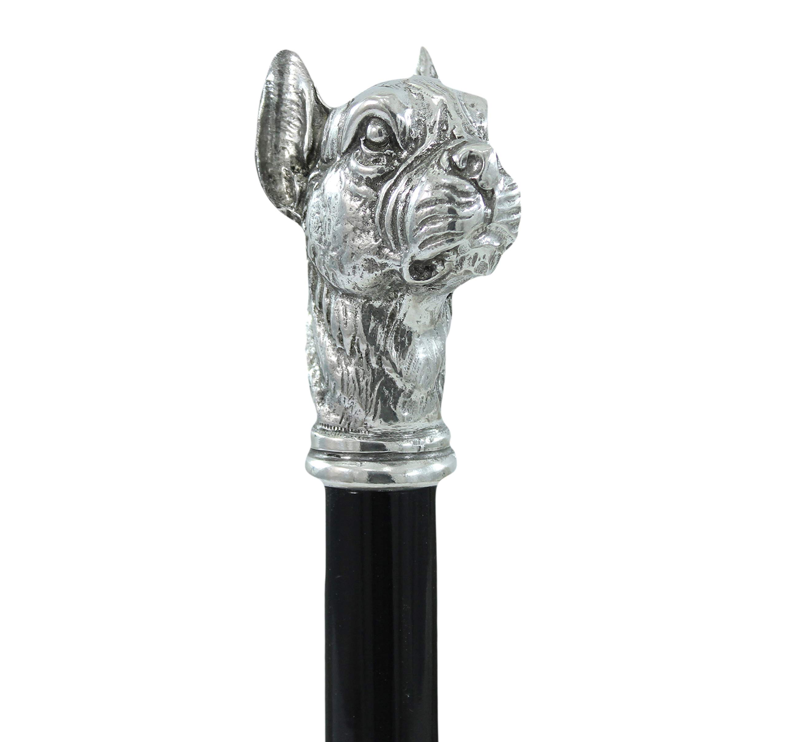 Cavagnini Bastón de Paseo Hombre Elegante en Madera para Bodas de Lujo Novio en estaño cincelado Made in Italy.