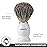 Perfecto 100% Pure Badger Shaving Brush-White Handle, Gift for Dad, Engineered for the Best Shave of Your Life. For Fathers Day Gift, Safety Razor, Double Edge Razor, Straight Razor, Shaving Razor