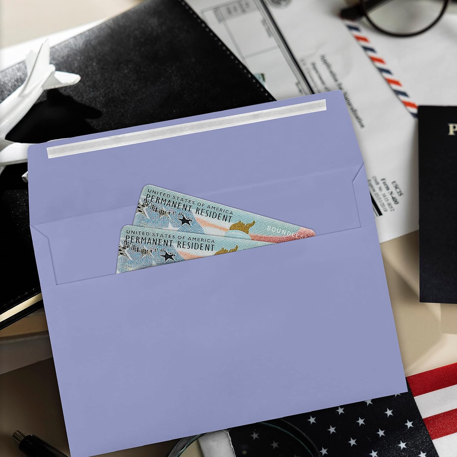 Darling Souvenir A7 Lavender Invitation Envelopes (5 1/4 x 7 1/4) Straight-Flap 80 LBS Self-Adhesive Ideal for Invitations, RSVP, Photo, Wedding, Packs & Colours Available