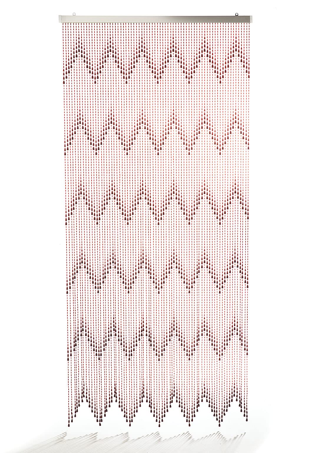Kobolo Türvorhang Terra, 90x200 cm, rotbraun, 72 Stränge, eleganter Perlenvorhang aus Kunststoff, dekorativer Fliegenvorhang & Raumteiler für Balkon, Terrasse, Tür oder Fenster