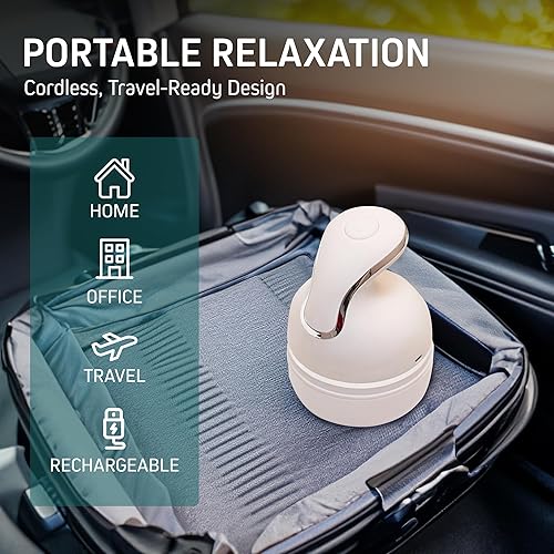 Miniatura 5 de First Health Masajeador eléctrico de cabeza, cabello y cuero cabelludo, inalámbrico, recargable, alivio de mano para dolores y dolores, cabezales de