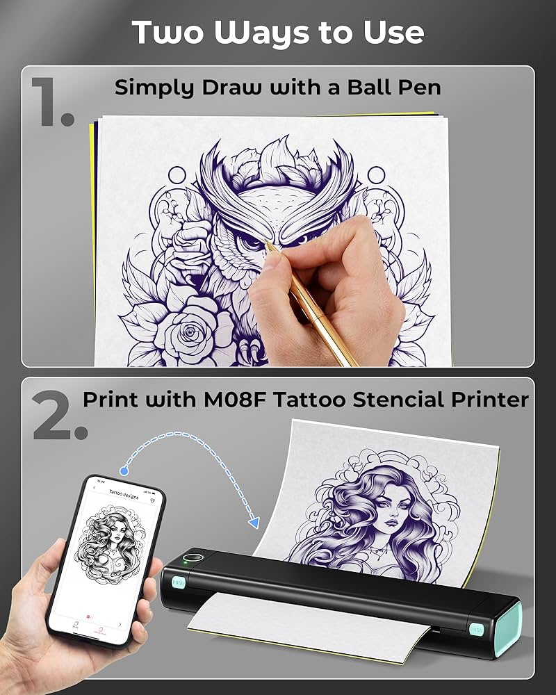 タトゥー サーマルコピー機 転写用コピー機 刺青 アメトラ 和彫 tattoo Amazon | LifeBasis TATTOOタトゥー下絵転写用 持ち運び