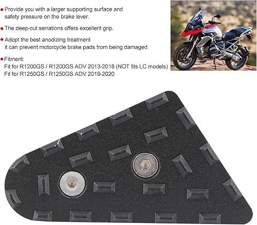 Miniatura 2 de Pedal de freno de motocicleta Pedales de extensión de freno trasero negro Pedales de extensión de freno trasero de motocicleta, pedal de palanca de