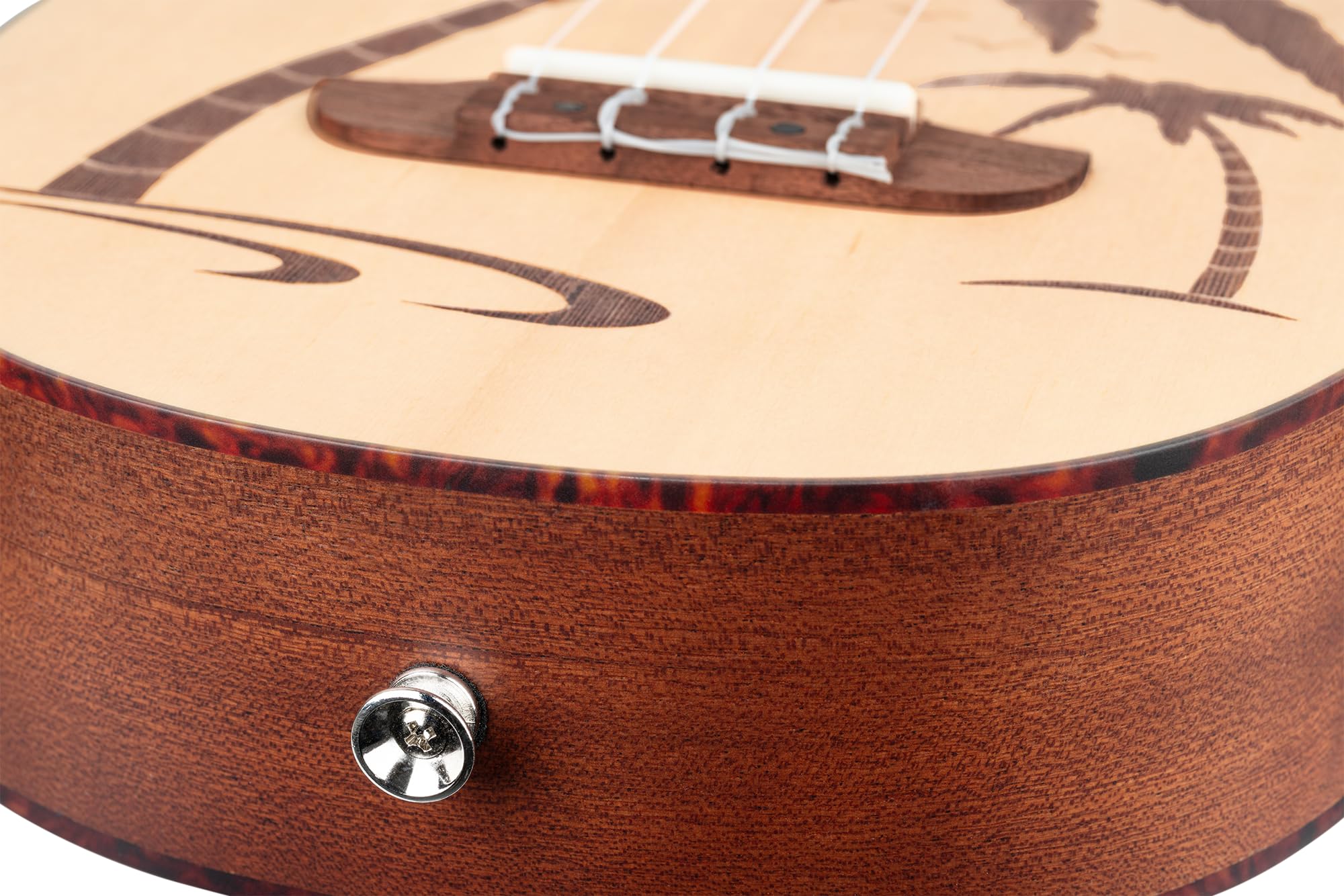 Ortega Guitars Akustyczne Ukulele Koncertowe – Seria Bonfire – Korpus Pineapple – Świerk/Sapele, Wykończenie Naturalne (RUPA5)