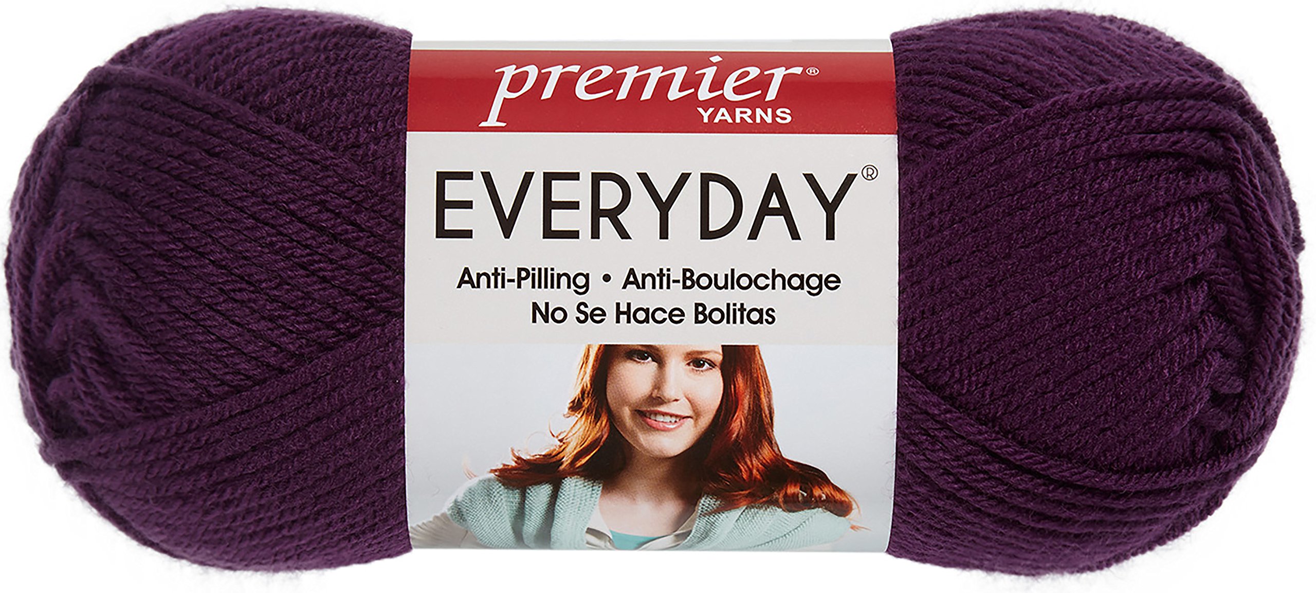 Solid Deborah Norville Everyday Soft Worsted, Aubergine