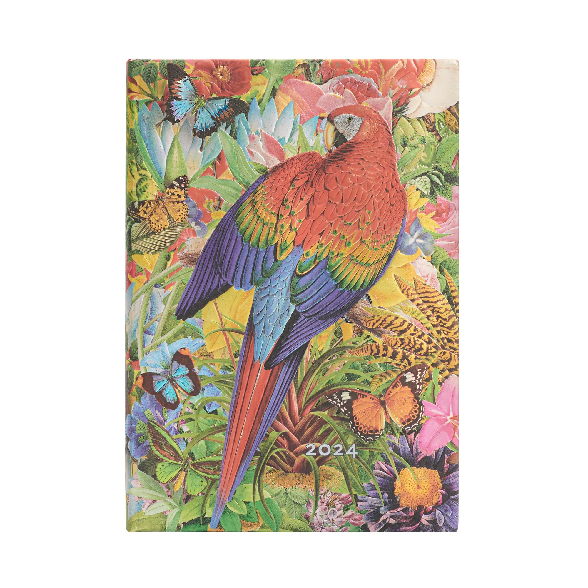 Paperblanks 12-Month Calendar 2024 Tropical Garden Horizontal Midi (130 × 180 mm)