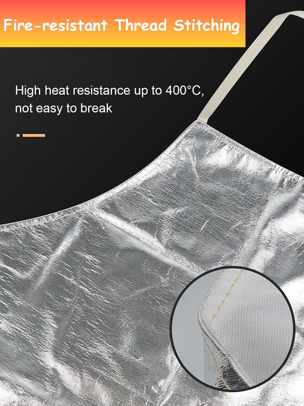 YXXSDP Papel de aluminio Delantal 1 2 5 10 Paquete con cordones, Delantal de papel de aluminio resistente a altas temperaturas, seguridad laboral y ropa protectora