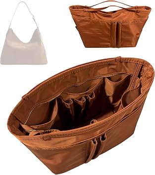 Divitize Luxe Waterproof Nylon Organizer compatible with Coach Mott Messenger Bag Insert Perfect Fit, +24 Colors, Premium Quality, Extra Storage & Support Black, for Mott Messenger 38