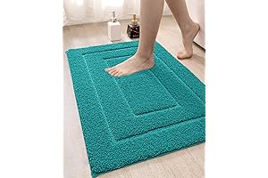 Refreshingly Cool Teal DEXI Bathroom Rug Mat