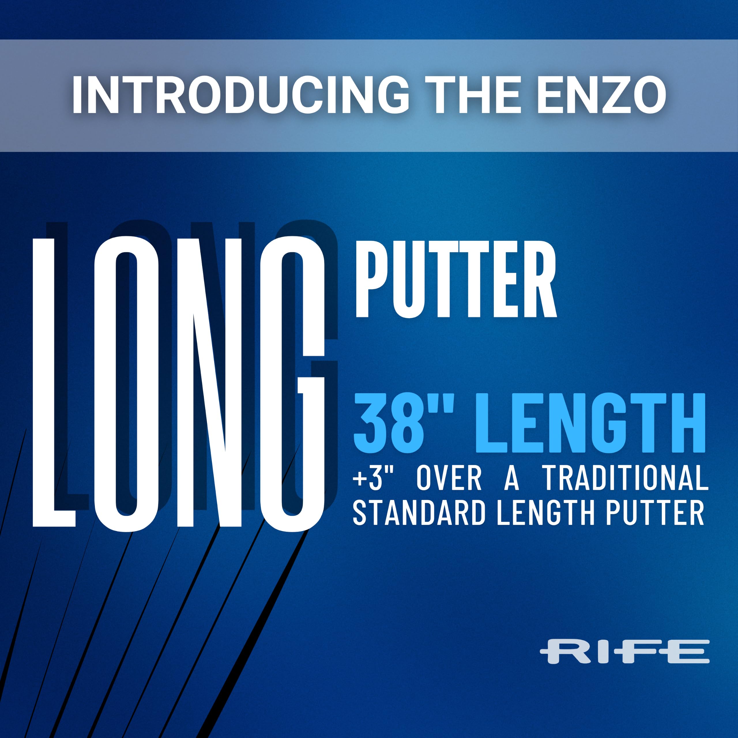 Rife ENZO Putter - Putter extralargo de 38 pulgadas de longitud total con agarre extra largo para putter de golf