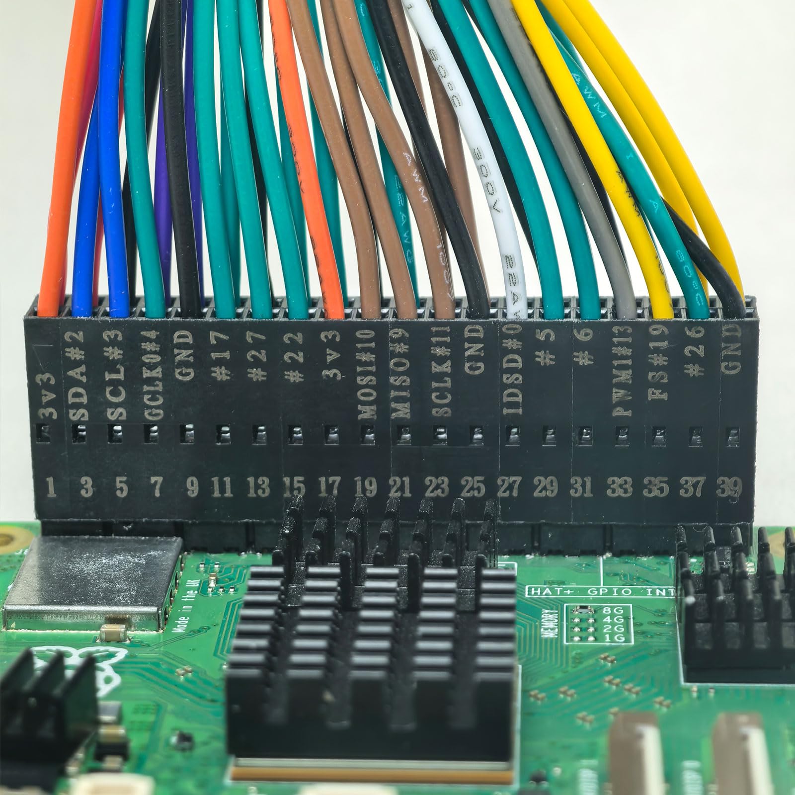 Kit cavo di prolunga GPIO a 40 pin Dupont femmina codificato a colori per Raspberry Pi (lunghezza 300 mm)