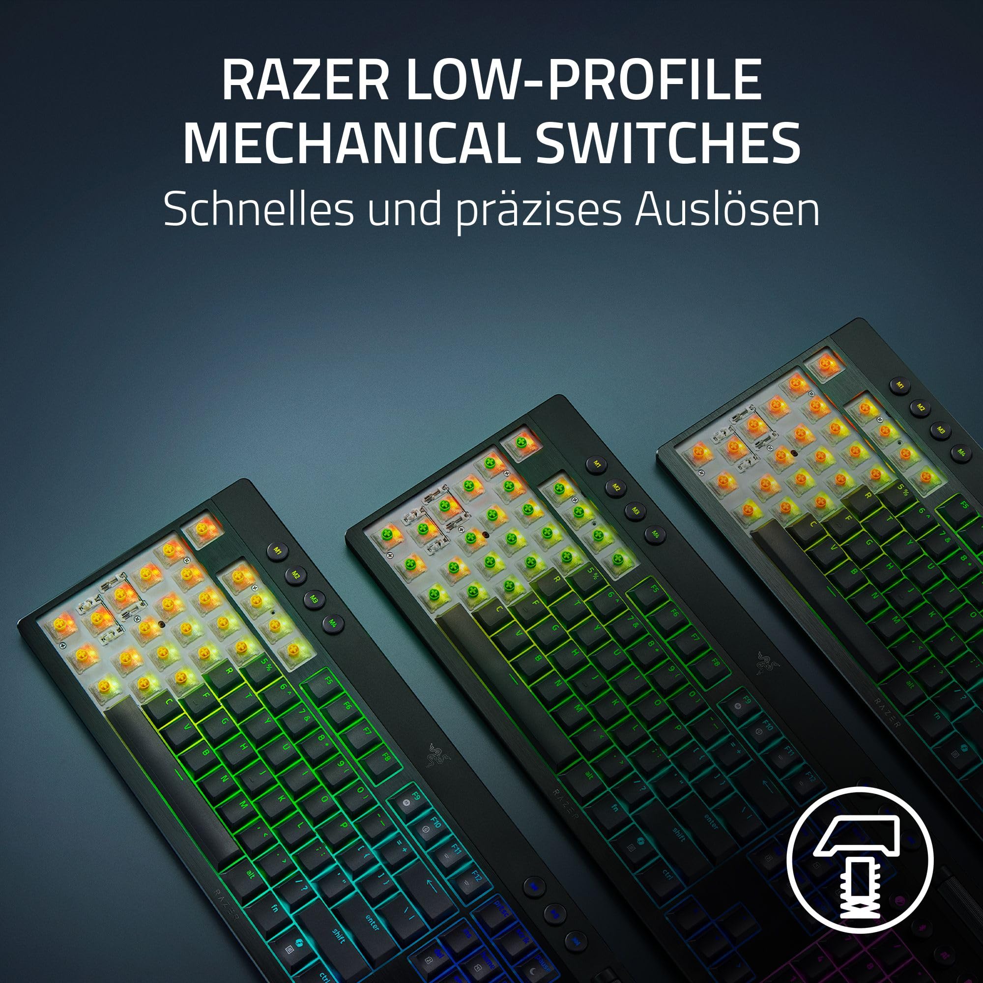 Razer Blackwidow V4 TKL Low Profile Orange Switches Kabellose – Bild 2