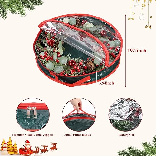 Miniatura 4 de Pauwer Guirnalda de Navidad con forma de cono de pino artificial, decoración de escalera de Navidad, decoración de Navidad para buzón, guirnalda de