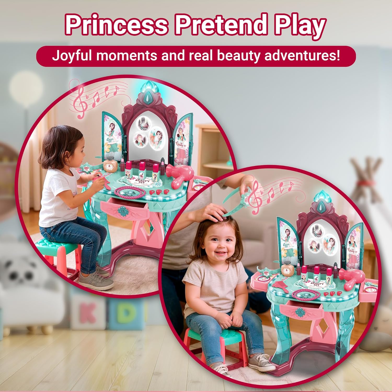 Penteadeira Para Criança Com Luz E Som Beauty Replay Kids