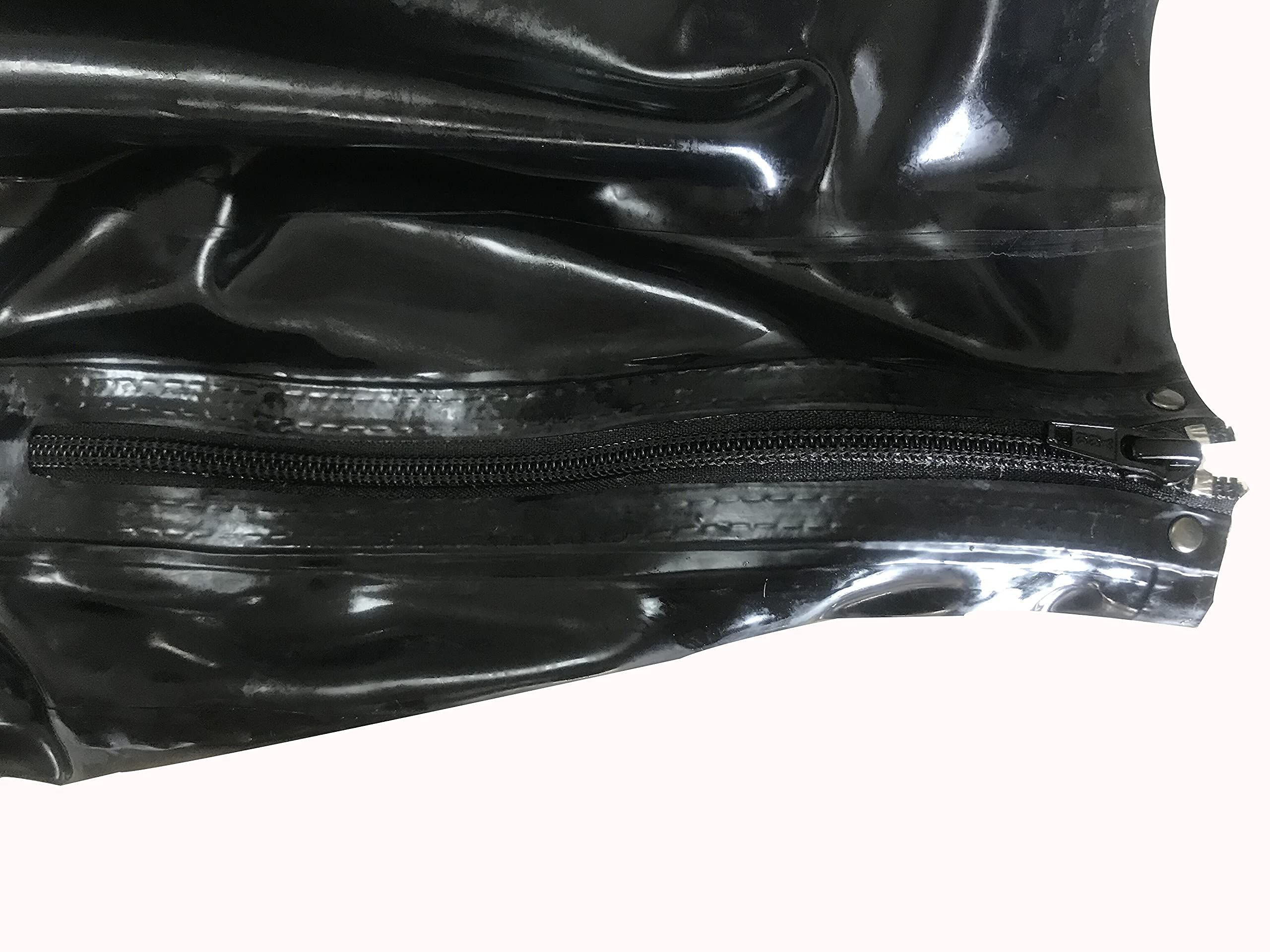 Masque intégral avec ouverture pour les yeux et la bouche, cagoule transparente en latex avec fermeture éclair pour fête et cosplay