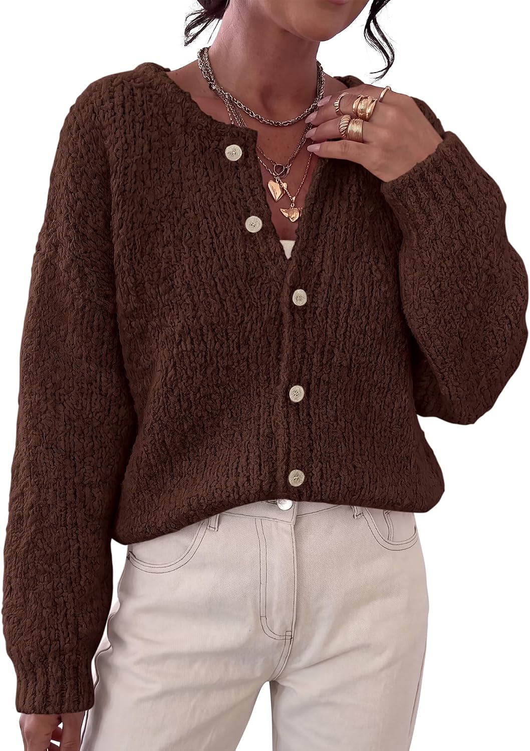 KIRUNDO Cardigan Sweaters for Women Button Down Chunky Coats