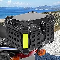 Vista 1 de Caja Superior de Motocicleta de 55L con Panel Molle Caja Superior Universal para Motocicletas Adecuada para Guardar Cascos y Equipaje