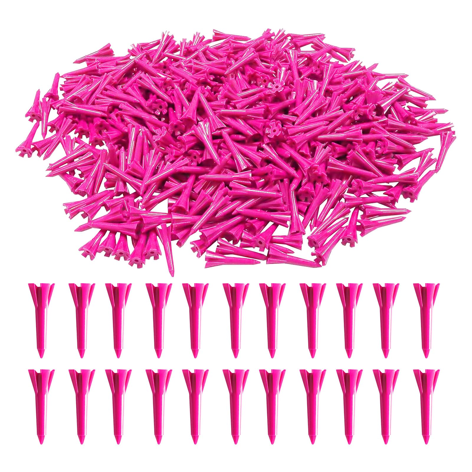 GKandi Golf Tees 5 Prong Design Plastic Short Golf Tees 1 1/2 Inch Bulk for Women Men Ladies Clubs Golf Balls 50/100 Count White Blue
