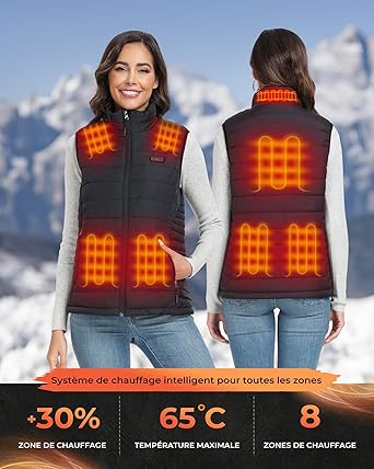 TMISHION Gilet Chauffant électrique 13 Zones Gilet Chauffant Hommes