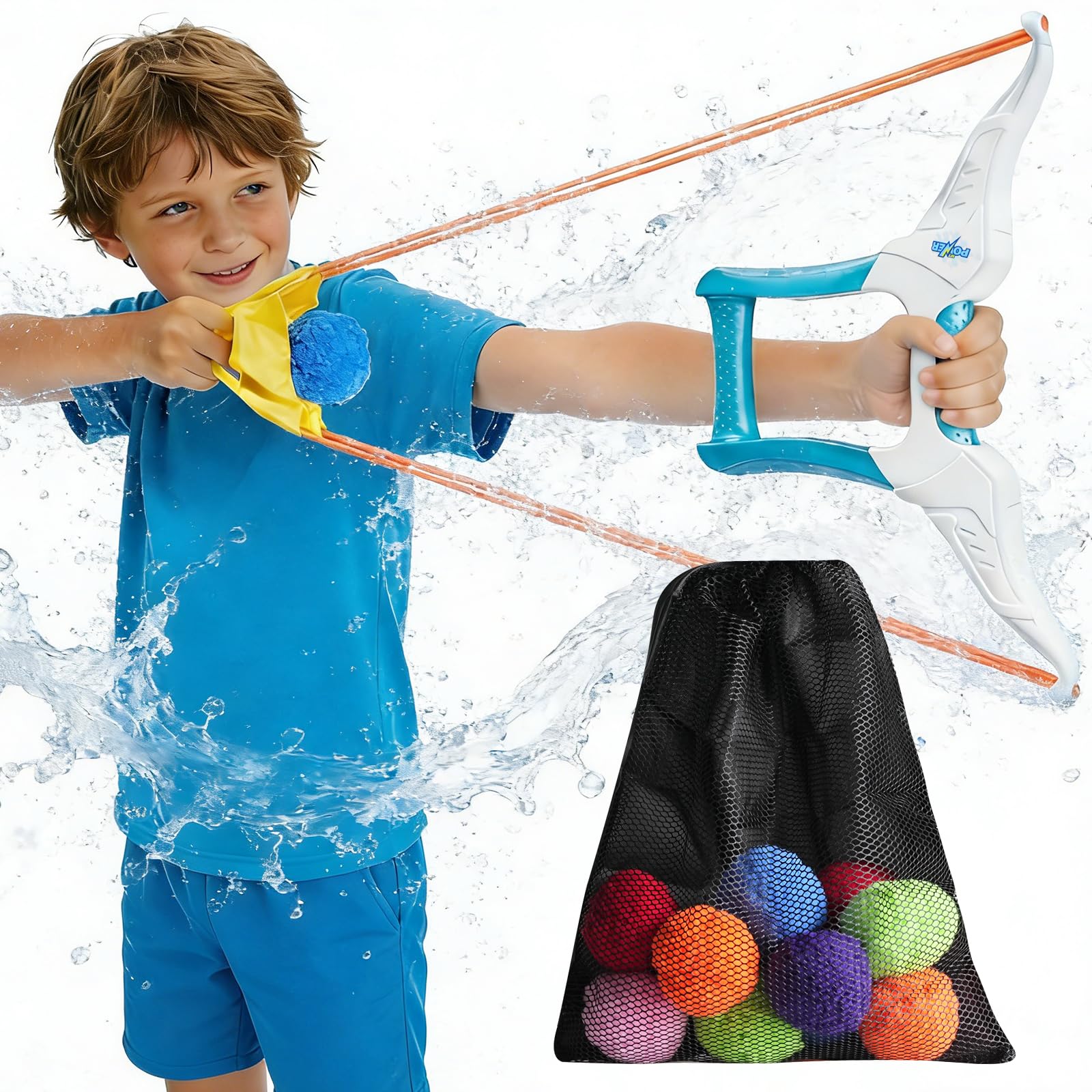 Photo 1 of ***MISSING REUSABLE WATER BALLS*** Hogaruly Water Balloon Launcher Slingshots for Kids with 12 Pcs Reusable Water Balloons Pool Toys for 3-10 Years Old Boys & Girls Outdoor Backyard Water Games Beach Toy