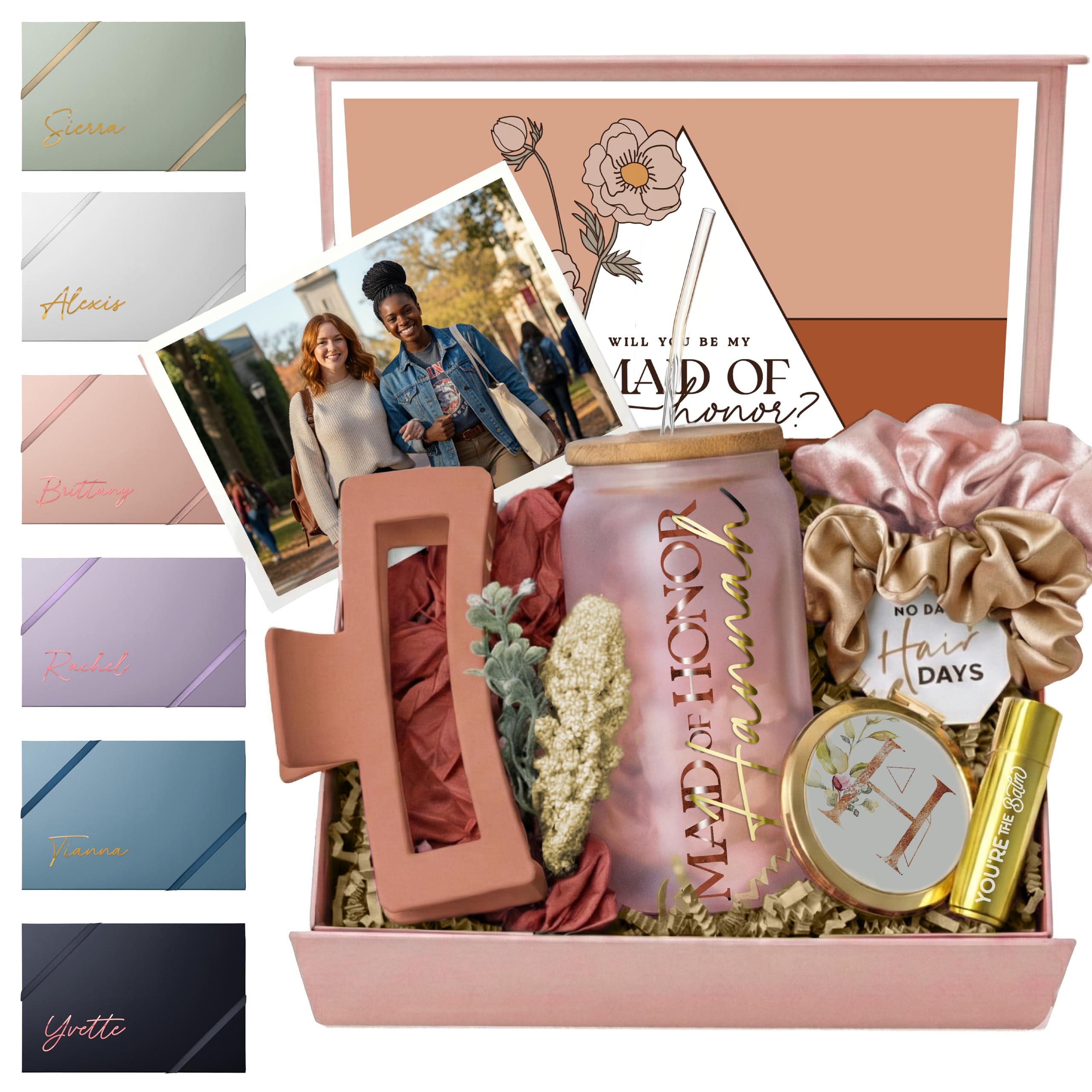 Personalized Bridesmaid Proposal Box Terracotta