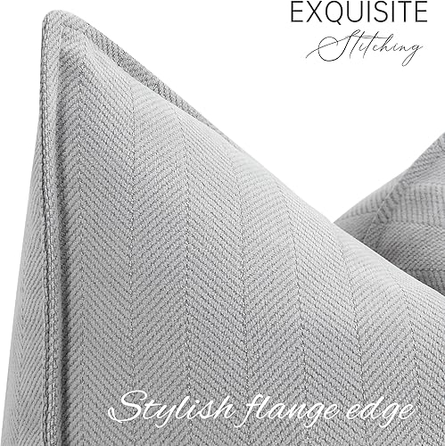 Miniatura 2 de ZWJD Juego de 2 fundas de almohada de felpilla de 20 x 20 pulgadas con diseño elegante, suaves y lujosas, decorativas, para sofá, cama y decoración