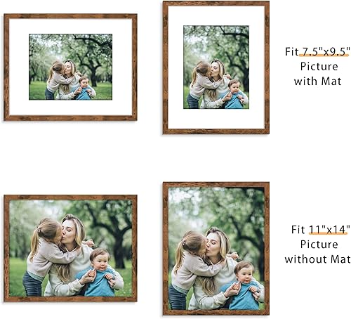 Miniatura 184 de Picrit - Juego de 12 portarretratos de 5 x 7 pulgadas para colgar en la pared o exhibir sobre una mesa, para fotos de 4 x 6 con paspartú o 5 x 7