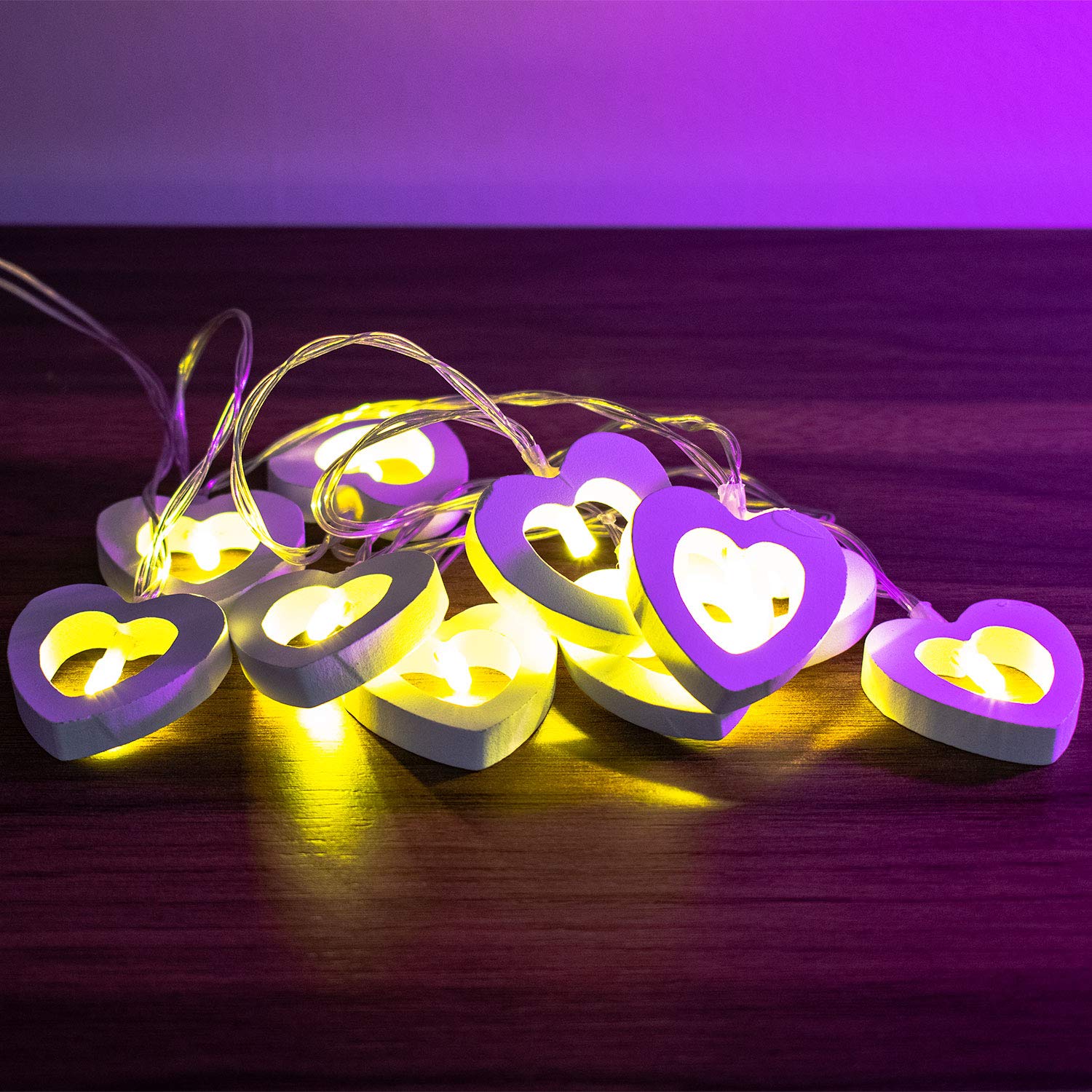 Bastone Luminoso A Forma Di Cuore Con 15 Colori LED - Per Tifo, Concerti E Feste, Alimentato A Batteria - 4
