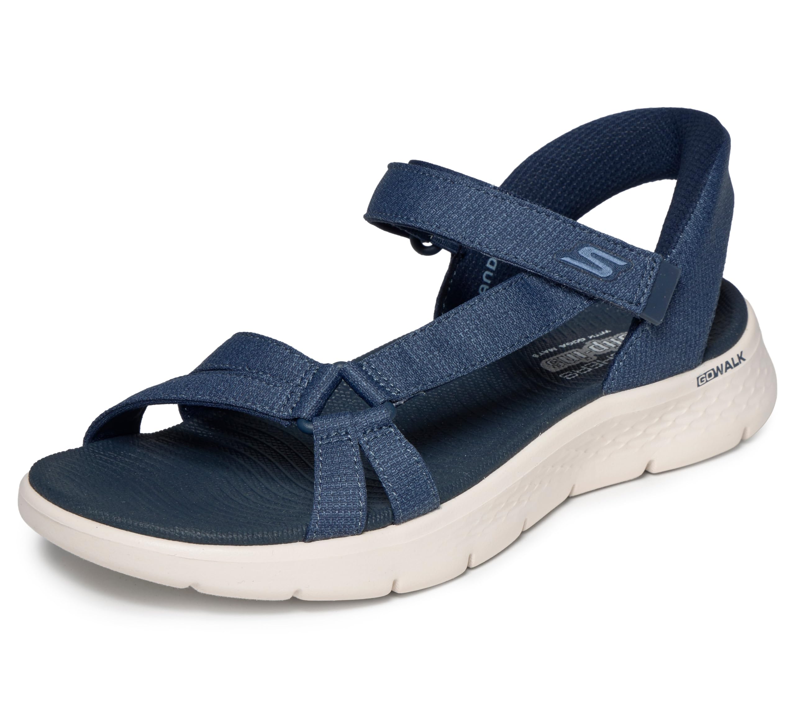 Photo 1 of SKECHERS Women's GO Walk Flex Sandal - Illuminate Hands Free Slip-ins Fisherman, Navy, 10 W