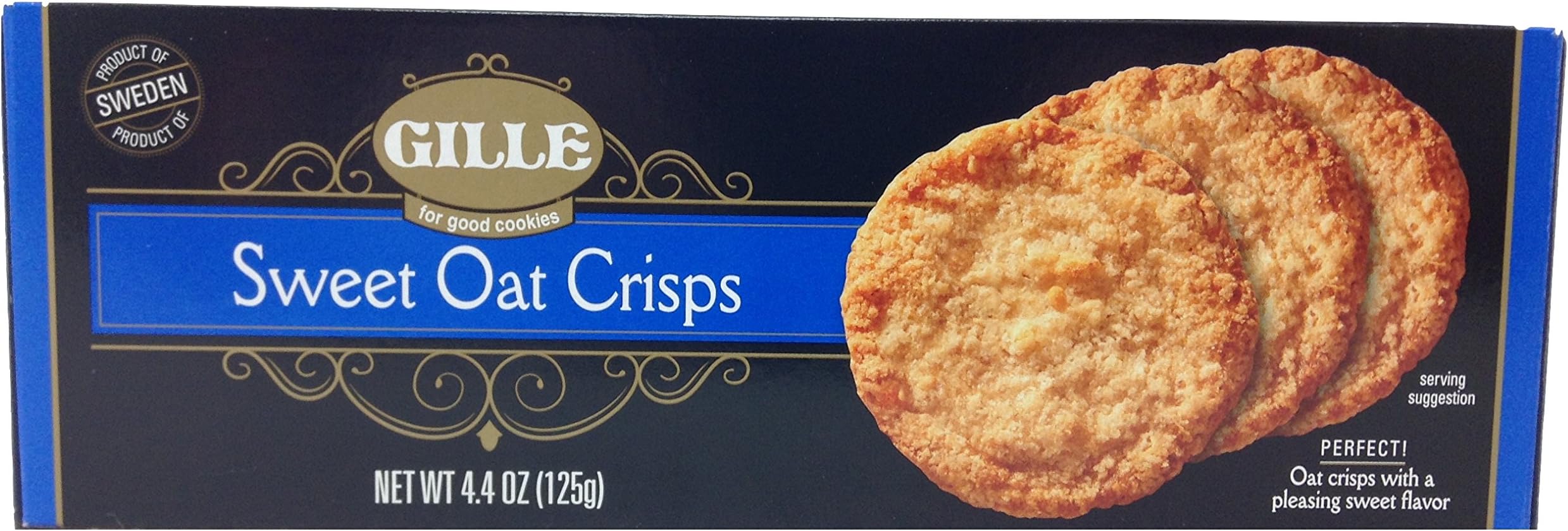 Gille Crisps Cookies, Sweet Oat, 4.4 Ounce (Pack of 8)