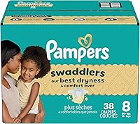 Vista 17 de Pampers Swaddlers - Pañales desechables muy suaves para bebé talla 8, 38