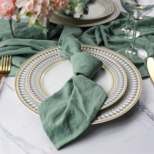 Miniatura 3 de JINVASE Servilletas de tela de cena a granel 100 algodón suave natural servilletas lavables con bordes con dobladillo para decoración de bodas