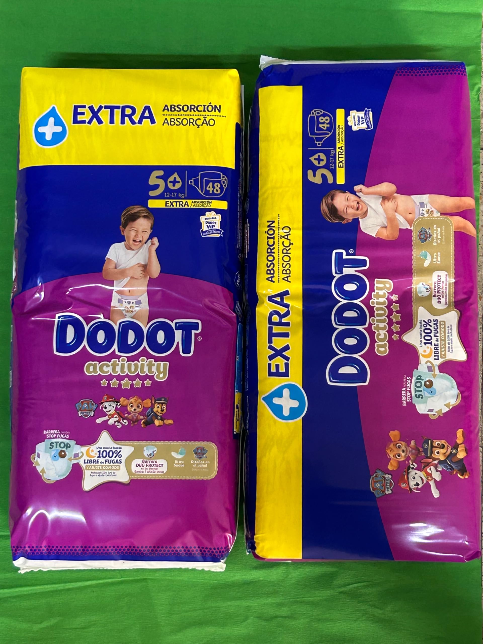Dodot - Pañales Activity Extra t-5+, 12 a 17 kg, pack 2 x 48 unid