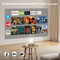 AKATUO 8500 Lumen Mini Projektor Bluetooth 5.1 - Hordozható LCD Házimozi, Full HD 1080P Támogatással, 200" Képméret, Okostelefonnal Kompatib 6