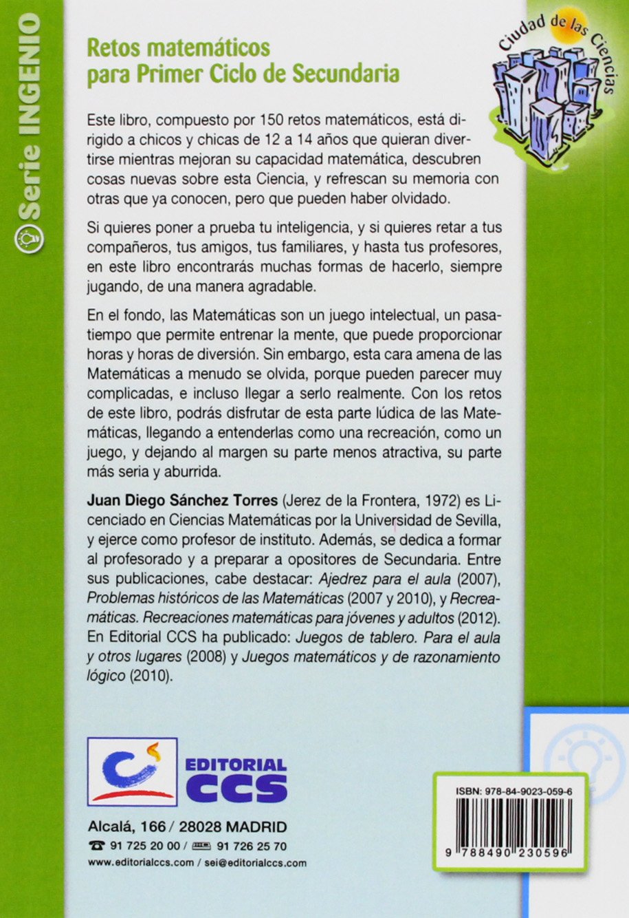 Retos matemáticos para Primer Ciclo de Secundaria (Ciudad de las Ciencias) - 9788490230596