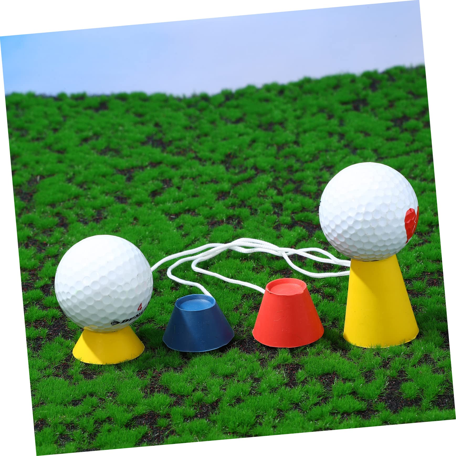 YARNOW Soporte De Golf Capacitación Largo Castillo De Tees De Golf Titulares Camisetas De Campo De Golf Flexible Práctica De Colores Tamaño Caucho