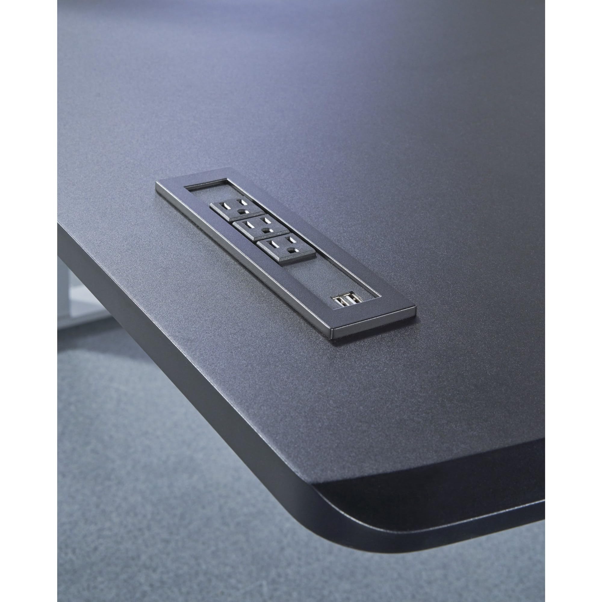 WorkPro Electric 60 W Height-Adjustable Standing Desk with Wireless Charging Black — view 7