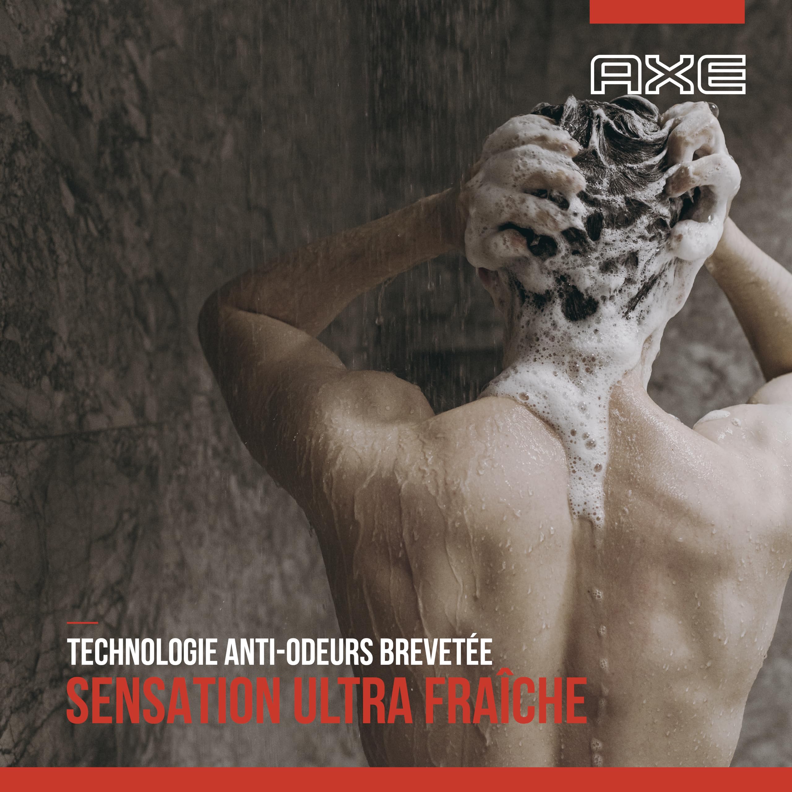 AXE - Gel doccia uomo 5 in 1 Sport Refresh - 24 ore idratante - 87% di ingredienti di origine naturale - profumo menta artica e spezie (confezione da 12 x 250 ml)