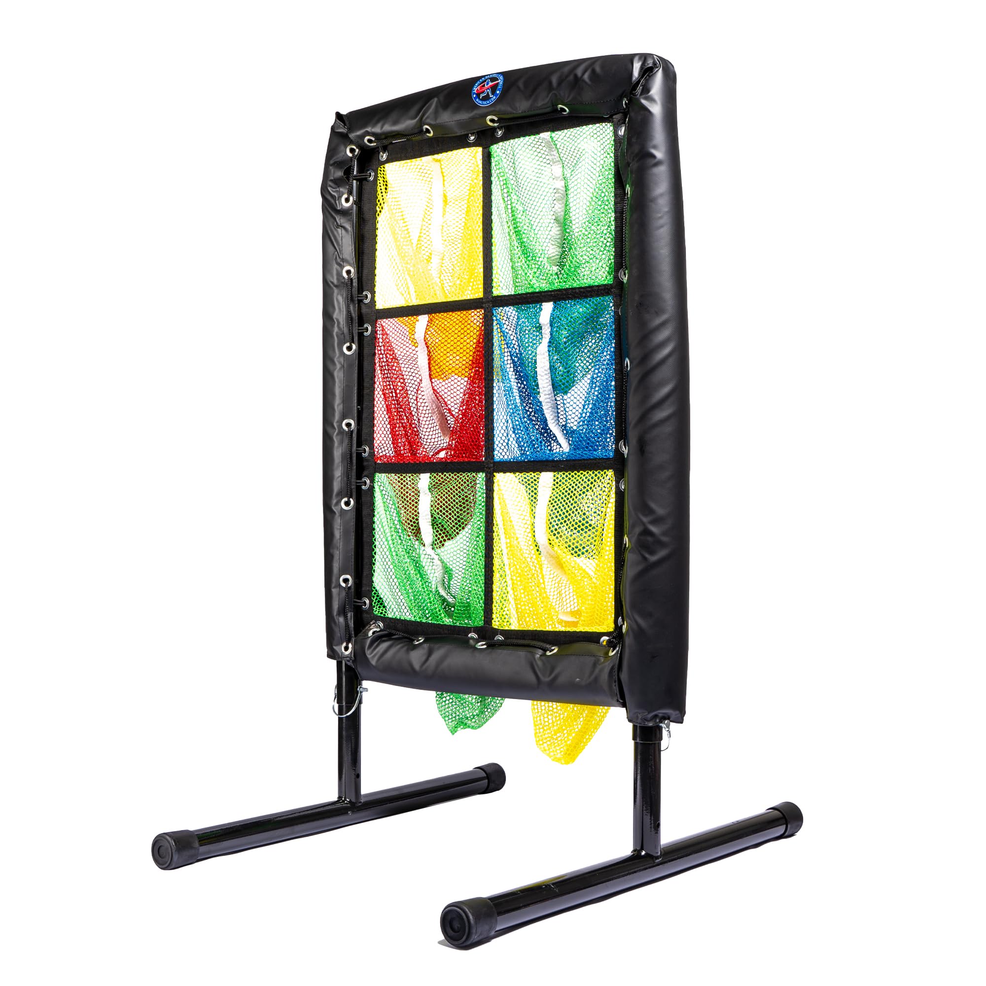 Maximum Velocity - Adjustable Pitching Net for Baseball or Softball with 6 Colored Targets for Enhanced Pitch Accuracy, Ideal for Individual Workouts & Bullpen Sessions