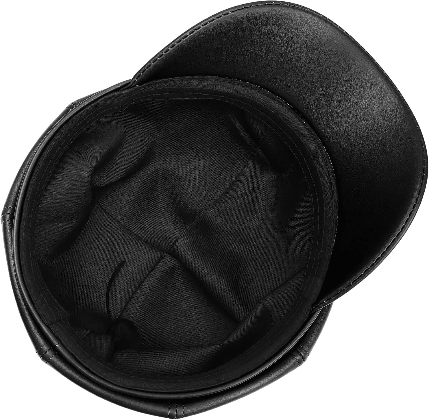 PU Newsboy Caps for Women Solid Color Paperboy Hat Cabbie Painter Cap
