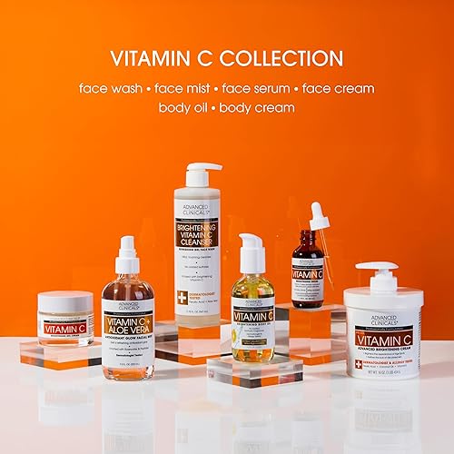 Miniatura 7 de Advanced Clinicals Crema de vitamina C Loción corporal iluminadora visiblemente | Crema hidratante con vitamina C para el cuidado de la piel crema