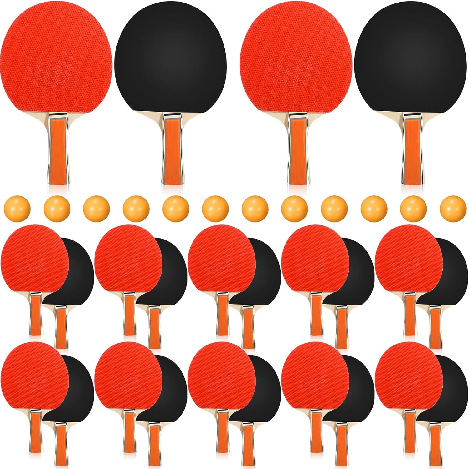 Hungdao 24 Pieces Table Tennis Paddles Bulk Table Tennis