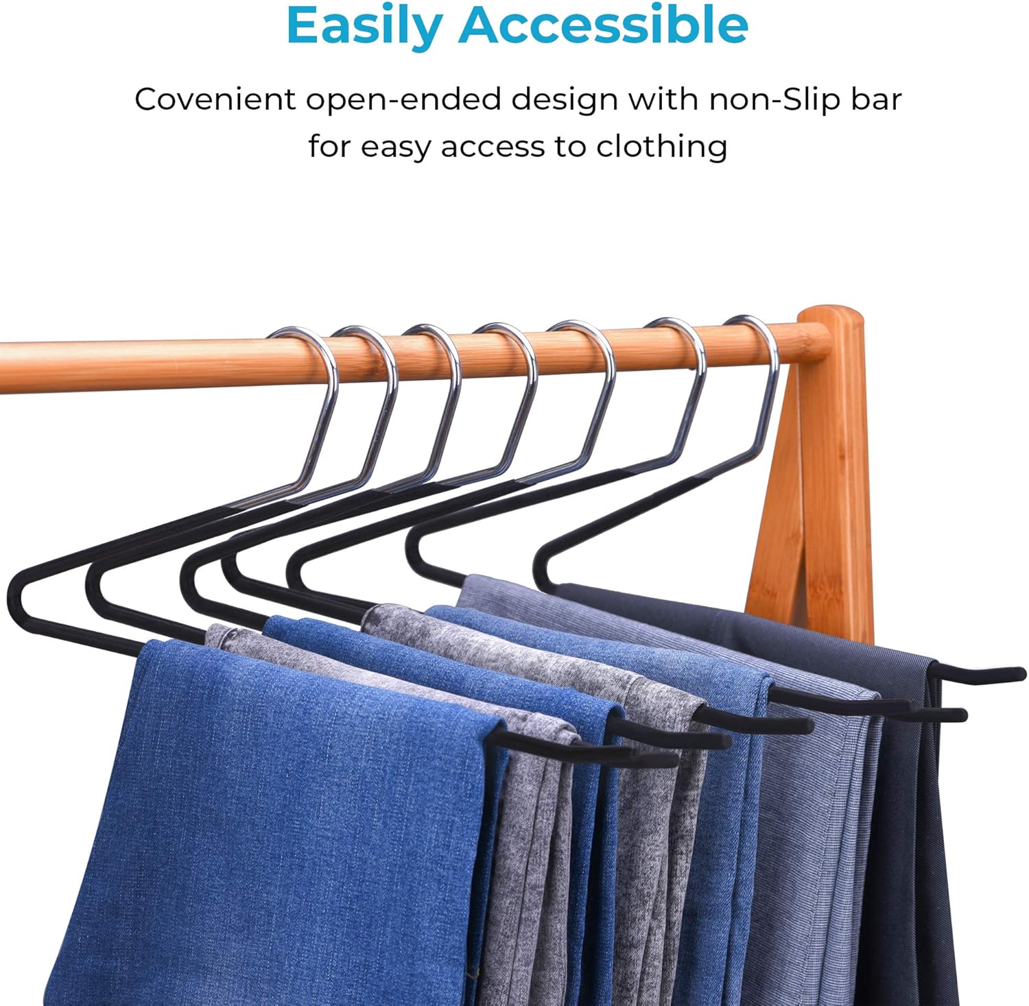 パンツハンガー メタルコートハンガー 滑り止め オープンエンドパンツ ジーンズハンガー スカート ショーツ ジーンズ 子供服 コート