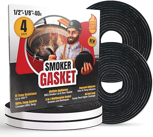 Miniatura 8 de Big Green - Junta de repuesto para huevo, tamaño grande, XLXXL - Paquete de 2 sellos de juntas para ahumador de 8 pies - Junta BGE fieltro de 78