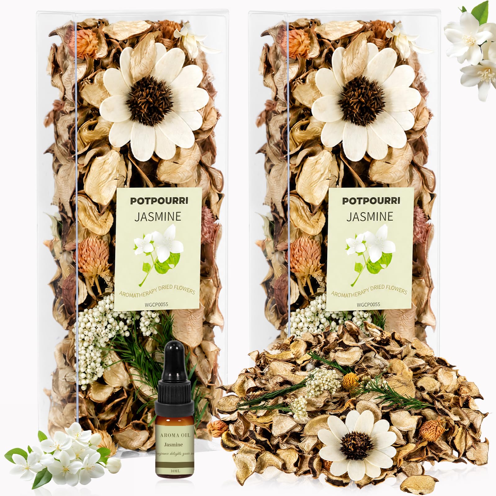 Scent-Hi Jasmine Scented Pot Pourri with 10ml Essential Oil