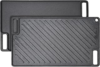 VEVOR Reversible Grill/Griddle, 17x10'' Pre-Seasoned Cast Iron Griddle, ...